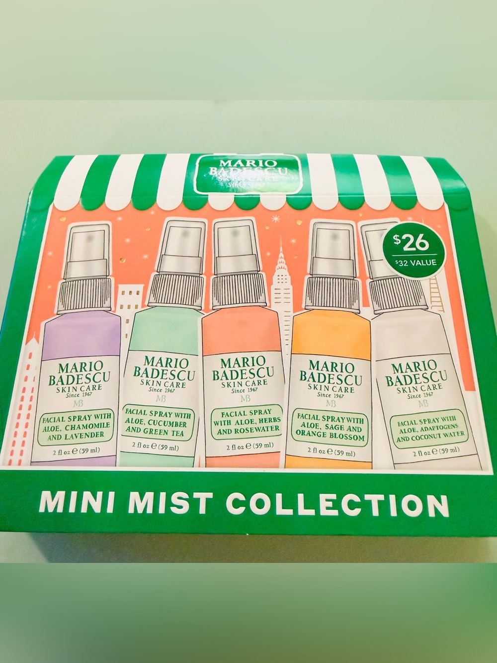 Mario Badescu Green & White Skincare Box — Match A Mist To Your Mood